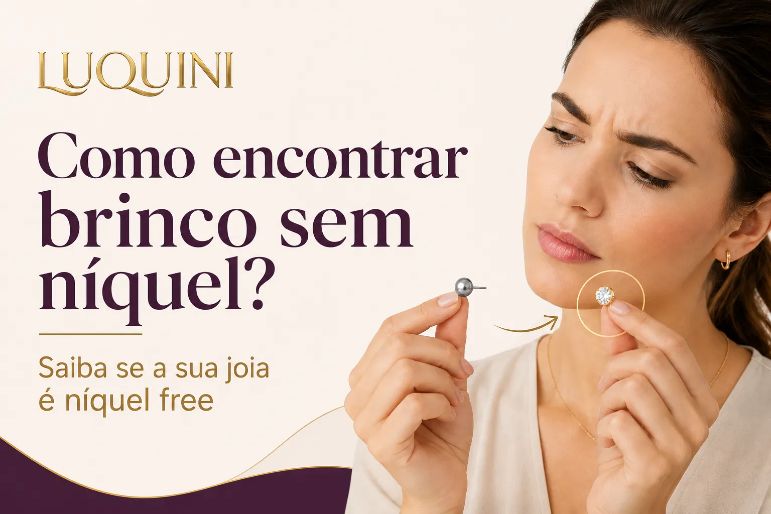 brinco sem níquel e joia níquel free avaliados na Luquini Clinic Rio de Janeiro