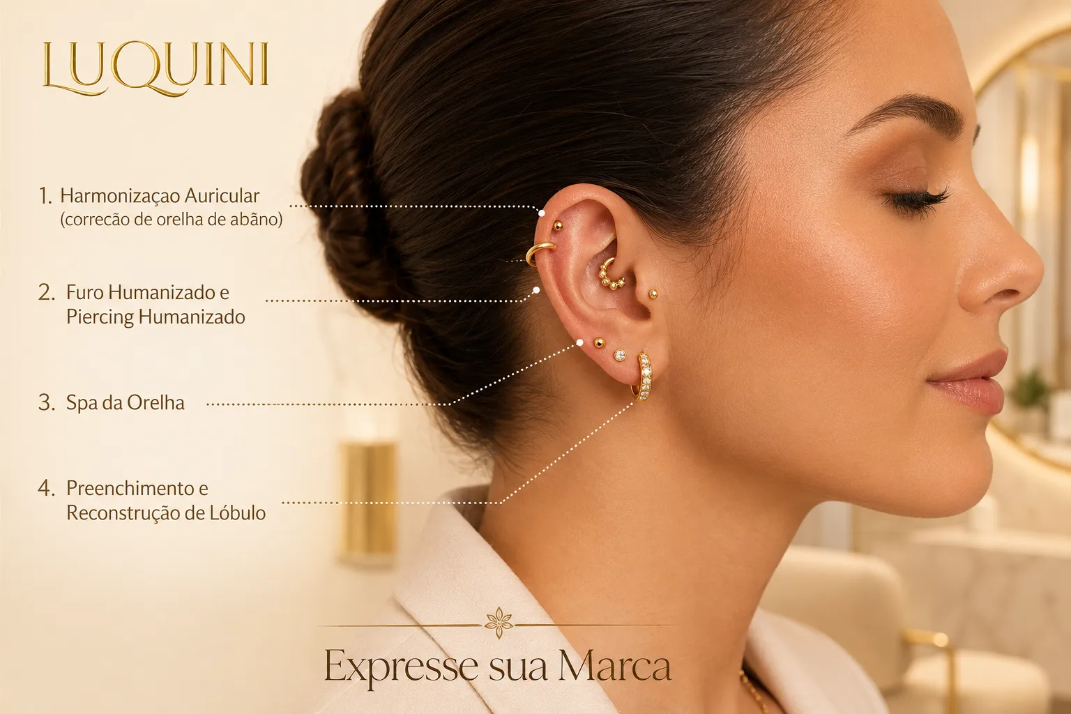 estética auricular x piercing comum no Rio de Janeiro