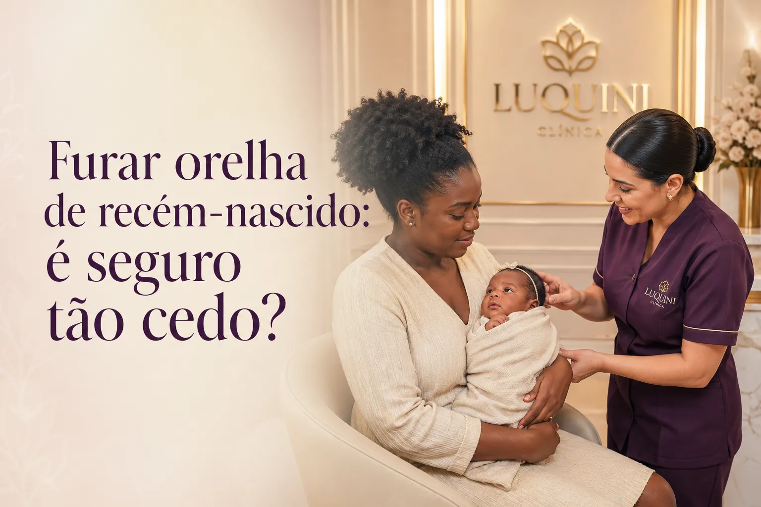 furar orelha de recém-nascido com avaliação na Luquini Clinic Rio de Janeiro