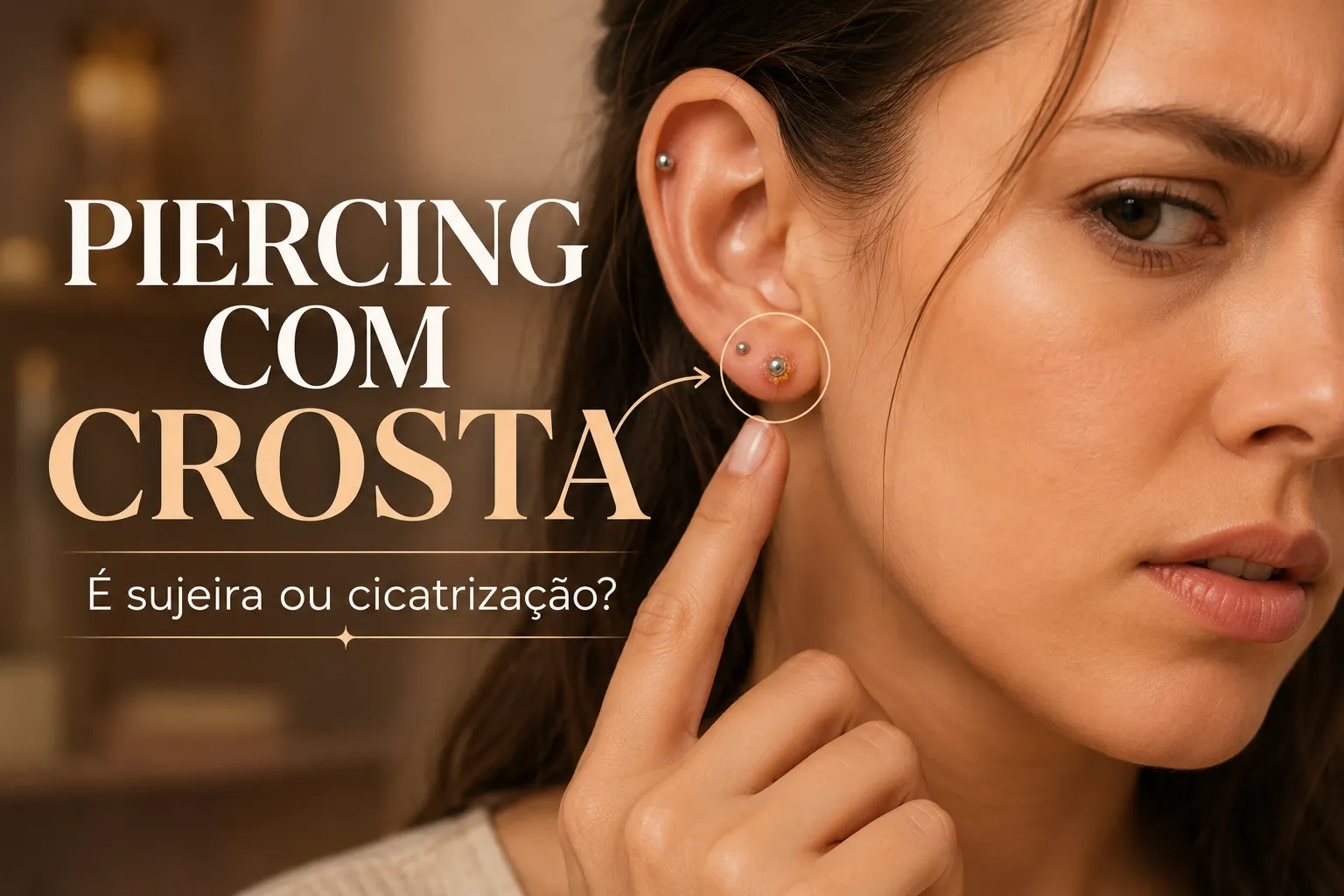 piercing com crosta avaliado no Spa da Orelha RJ