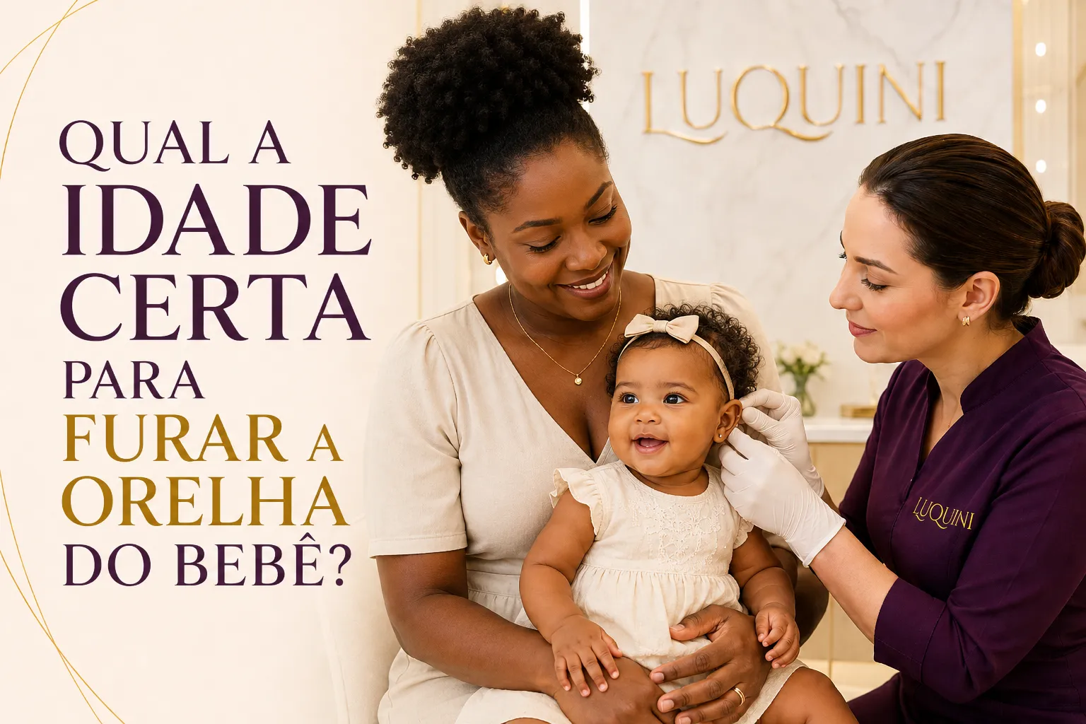 idade certa para furar a orelha do bebê com furo humanizado no RJ