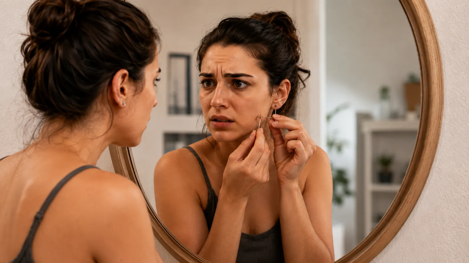 Troca de joia de piercing feita com segurança no Spa da Orelha da Luquini Clinic, Rio de Janeiro